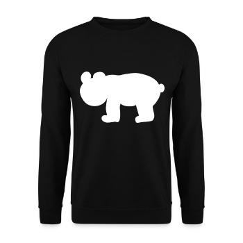Symbol Animal Bear - Unisex Sweatshirt - black - Front - Alina (178cm) & Michal (187cm)