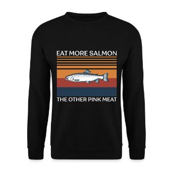 Pêcher Pêcheur Canne à pêche - Sweat-shirt Unisexe - noir - Devant - Alina (178cm) & Michal (187cm)