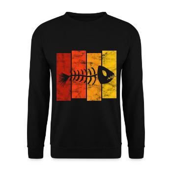 Arêtes de poisson pour pêcheurs, pêcheurs et enfants | Poissons - Sweat-shirt Unisexe - noir - Devant - Alina (178cm) & Michal (187cm)
