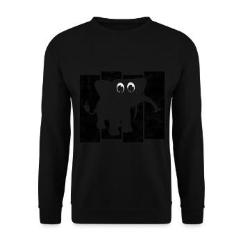 Éléphant Éléphant pour enfants - Sweat-shirt Unisexe - noir - Devant - Alina (178cm) & Michal (187cm)