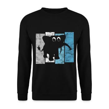 Eléphant éléphant pour enfants - Sweat-shirt Unisexe - noir - Devant - Alina (178cm) & Michal (187cm)