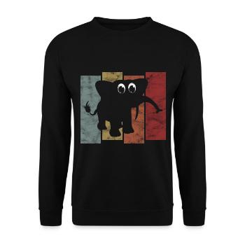 Eléphant éléphant pour enfants - Sweat-shirt Unisexe - noir - Devant - Alina (178cm) & Michal (187cm)