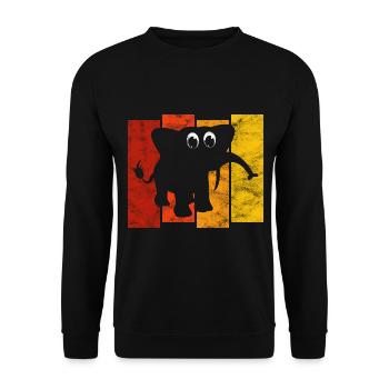Eléphant éléphant pour enfants - Sweat-shirt Unisexe - noir - Devant - Alina (178cm) & Michal (187cm)
