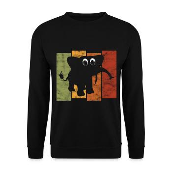 Eléphant éléphant pour enfants - Sweat-shirt Unisexe - noir - Devant - Alina (178cm) & Michal (187cm)