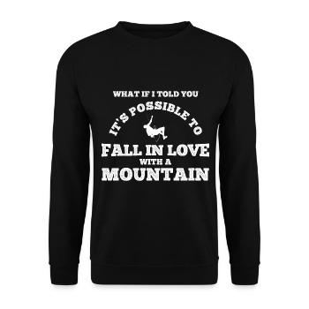 Klettern Bouldern - Unisex Pullover - Schwarz - Vorne - Alina (178cm) & Michal (187cm)
