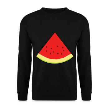 Melone Frucht Obst Sommer Erfrischung Speise Bio - Unisex Pullover - Schwarz - Vorne - Alina (178cm) & Michal (187cm)