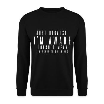 Do Anything II W - Unisex Sweatshirt - black - Front - Alina (178cm) & Michal (187cm)