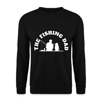 The Fishing Dad With Daughter White - Unisex Pullover - Schwarz - Vorne - Alina (178cm) & Michal (187cm)