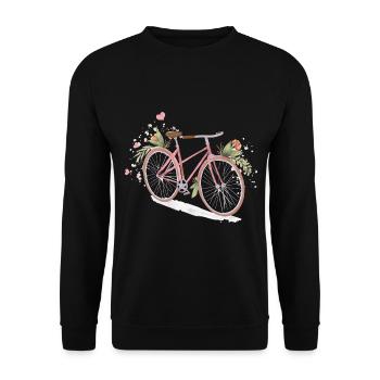 Cadeau de vélo de vélo de vélo de bicyclette de bicyclette de fille - Sweat-shirt Unisexe - noir - Devant - Alina (178cm) & Michal (187cm)