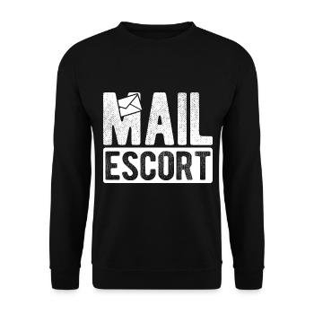 Briefträger Und Paket-Zusteller Für Postboten - Unisex Pullover - Schwarz - Vorne - Alina (178cm) & Michal (187cm)