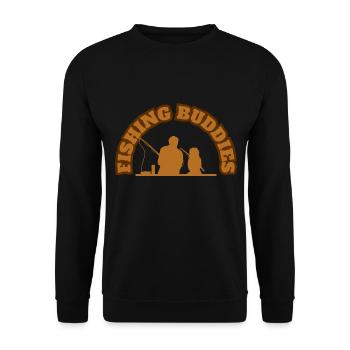 Fishing Buddies Father With Daughter Fishing Brown - Unisex Sweatshirt - black - Front - Alina (178cm) & Michal (187cm)