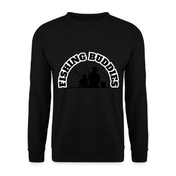 Best Friends Father With Son Fishing Black - Unisex Sweatshirt - black - Front - Alina (178cm) & Michal (187cm)