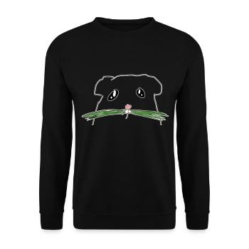 rongeur hamster - Sweat-shirt Unisexe - noir - Devant - Alina (178cm) & Michal (187cm)