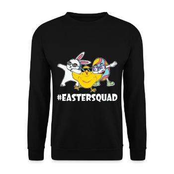 Easter Easter Easter Eggs - Unisex Sweatshirt - black - Front - Alina (178cm) & Michal (187cm)