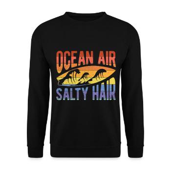 Surfen Wellenreiten Für Surfing - Unisex Pullover - Schwarz - Vorne - Alina (178cm) & Michal (187cm)