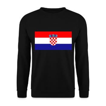 Kroatien - Unisex Pullover - Schwarz - Vorne - Alina (178cm) & Michal (187cm)