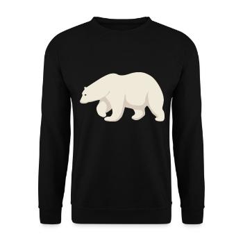 polar bear - Unisex Sweatshirt - black - Front - Alina (178cm) & Michal (187cm)