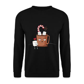 Cadeaux de Noël Noël - Sweat-shirt Unisexe - noir - Devant - Alina (178cm) & Michal (187cm)