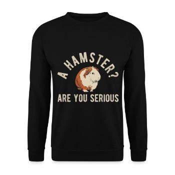Nagetier Meerschwein Meerschweinchen - Unisex Pullover - Schwarz - Vorne - Alina (178cm) & Michal (187cm)