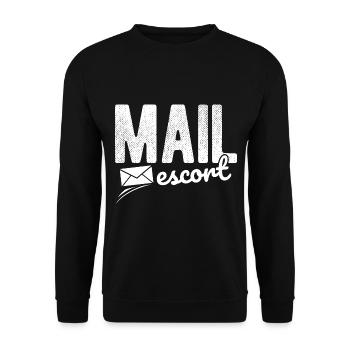Briefträger Und Paket-Zusteller Für Postboten - Unisex Pullover - Schwarz - Vorne - Alina (178cm) & Michal (187cm)