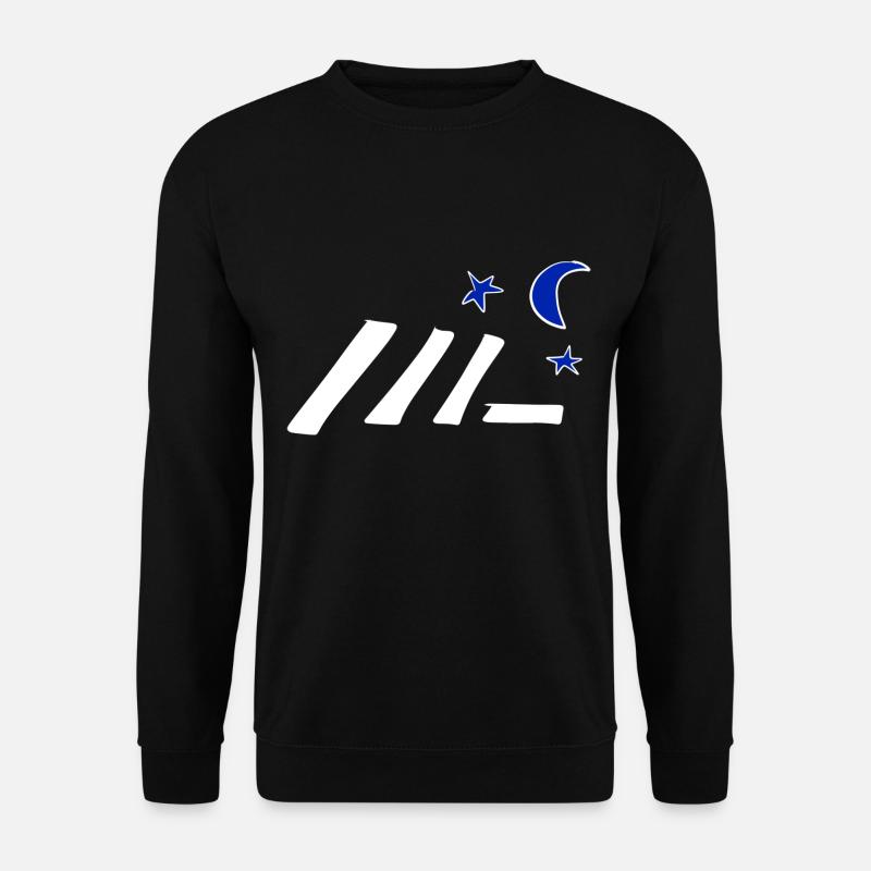 symbol star moon lines - Unisex Sweatshirt - black