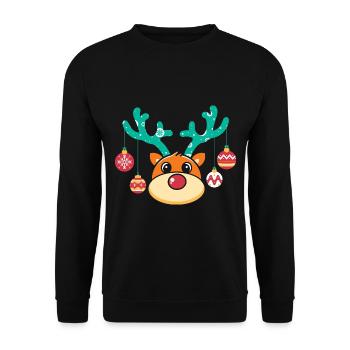 Cadeaux de Noël Noël - Sweat-shirt Unisexe - noir - Devant - Alina (178cm) & Michal (187cm)