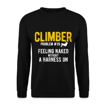 Klettern Bouldern - Unisex Pullover - Schwarz - Vorne - Alina (178cm) & Michal (187cm)