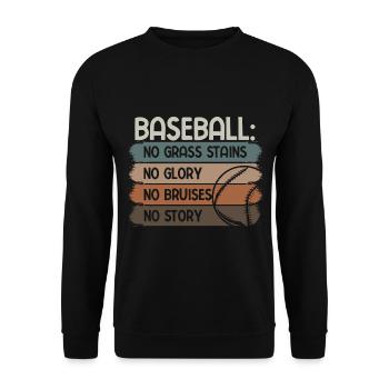 Baseball - Unisex Pullover - Schwarz - Vorne - Alina (178cm) & Michal (187cm)