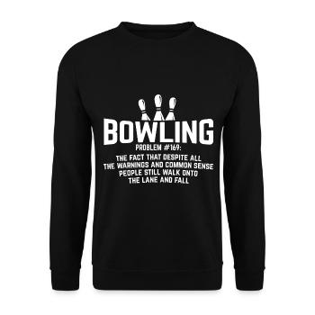 Bowling - Unisex Pullover - Schwarz - Vorne - Alina (178cm) & Michal (187cm)