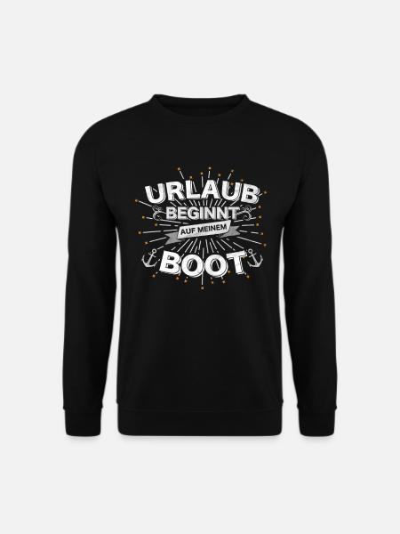 Mein Boot Urlaub - Unisex Pullover - Schwarz