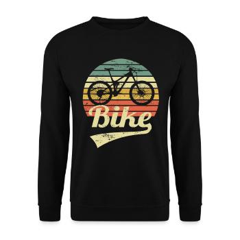 VTT VTT Vintage VTT rétro - Sweat-shirt Unisexe - noir - Devant - Alina (178cm) & Michal (187cm)