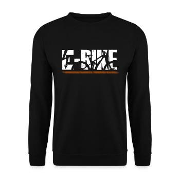 E Bike Elektrorad Elektrofahrrad E-Bike EBike - Unisex Pullover - Schwarz - Vorne - Alina (178cm) & Michal (187cm)