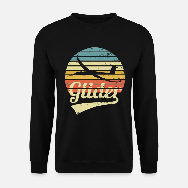 Segelflieger Segelflug Segelfliegen Glider Vintage - Unisex Pullover - Schwarz