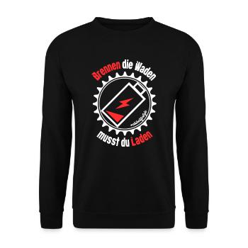 E-Bike E Bike lustiger Spruch - Unisex Pullover - Schwarz - Vorne - Alina (178cm) & Michal (187cm)