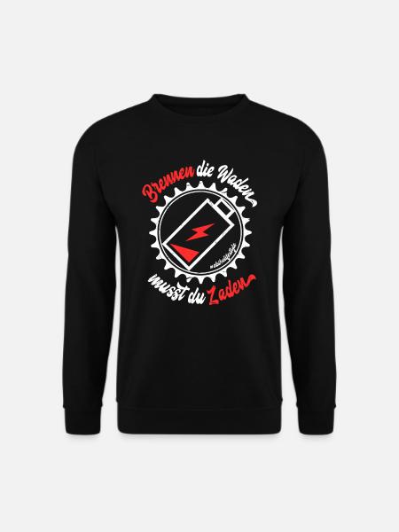 E Bike lustiger Humor Spruch E-Bike EBike - Unisex Pullover - Schwarz