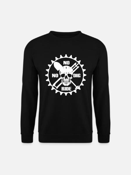 Trail Builder MTB NO DIG NO RIDE Skull - Unisex Sweatshirt - black