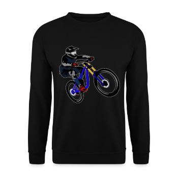 Downhill MTB Mountain Bike - Unisex Pullover - Schwarz - Vorne - Alina (178cm) & Michal (187cm)