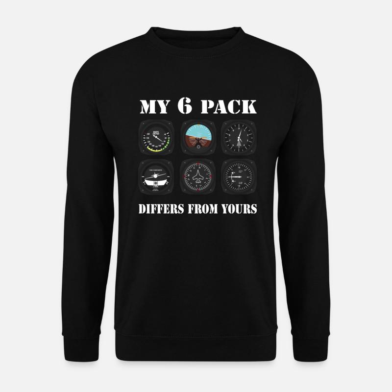 Dépliant pilote SixPack - Sweat-shirt Unisexe - noir
