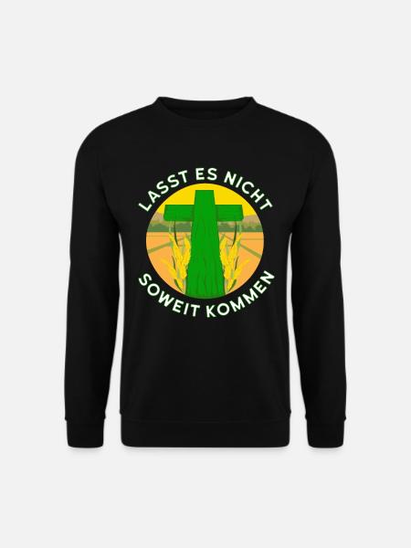 Grünes Kreuz Initiative Stiller Protest Landwirte - Unisex Pullover - Schwarz