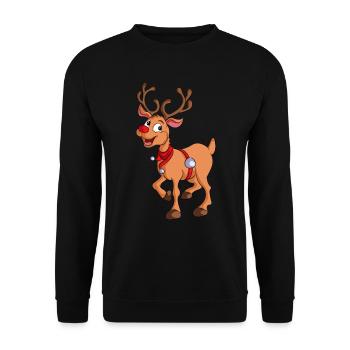 Renne renne noël renne - Sweat-shirt Unisexe - noir - Devant - Alina (178cm) & Michal (187cm)