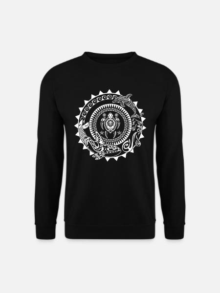 Maori Tattoo Schildkröte Delfin Wal - Unisex Pullover - Schwarz