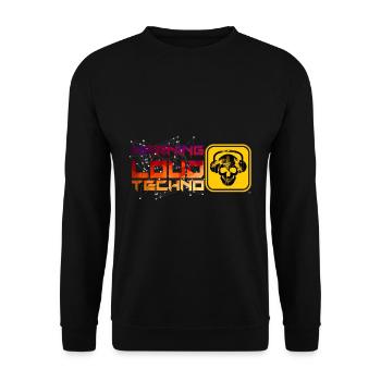 Warning Loud Techno Music EDM Festival Dancers - Unisex Sweatshirt - black - Front - Alina (178cm) & Michal (187cm)