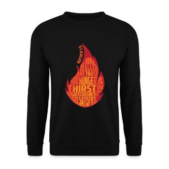 Bibelverse Vintage moderne 90er Jahre Psalm - Unisex Pullover - Schwarz - Vorne - Alina (178cm) & Michal (187cm)