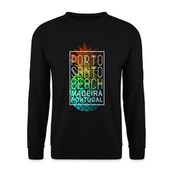 Porto Santo Madeira Portugal Pineapple - Unisex Sweatshirt - black - Front - Alina (178cm) & Michal (187cm)