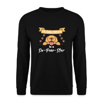 PORTE-CHIEN GOLDEN RETRIEVER CADEAU SUPERSTAR - Sweat-shirt Unisexe - noir - Devant - Alina (178cm) & Michal (187cm)