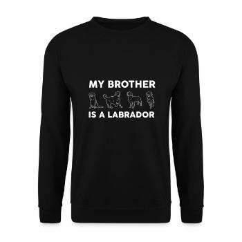 PORTE-CHIENS LABRADOR CADEAU FAMILLE FRÈRE - Sweat-shirt Unisexe - noir - Devant - Alina (178cm) & Michal (187cm)