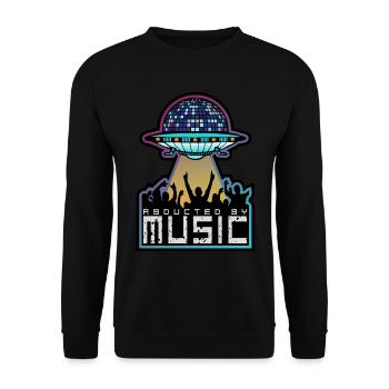 UFO Kidnapped By Music EDM Techno Festival - Unisex Sweatshirt - black - Front - Alina (178cm) & Michal (187cm)