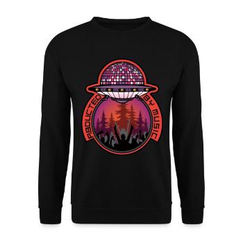 UFO Kidnapped By Music EDM Techno Festival - Unisex Sweatshirt - black - Front - Alina (178cm) & Michal (187cm)