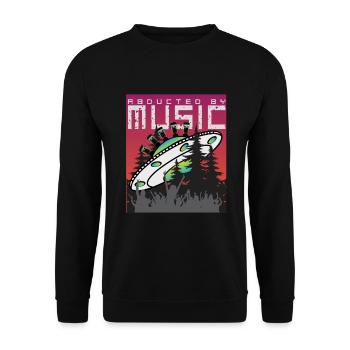 UFO Kidnapped By Music EDM Techno Festival - Unisex Sweatshirt - black - Front - Alina (178cm) & Michal (187cm)