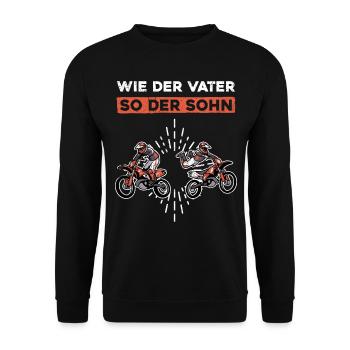 Wie Der Vater So Der Sohn - Unisex Pullover - Schwarz - Vorne - Alina (178cm) & Michal (187cm)